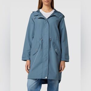 Vero Moda CURVE Blue Hooded Rain Jacket Women’s Size 16 Lightweight Coat